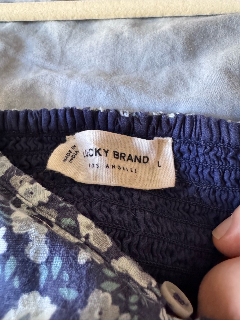 Lucky brand Blue Floral Tiered Spaghetti Strap Dress - Picture 4 of 10